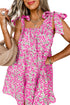 Floral Knotted Straps Tiered Babydoll Dress